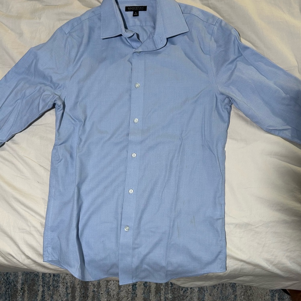 Banana Republic Slim Fit Men's Blue Dress Shirt